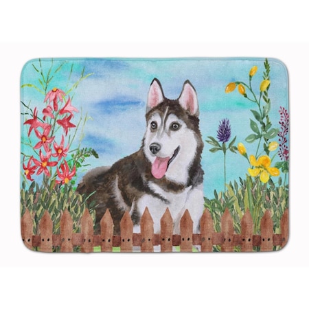 Carolines Treasures Siberian Husky No. 2 Spring Machine Washable Memory Foam Mat CK1274RUG